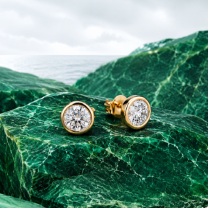 Gold Round Studs
