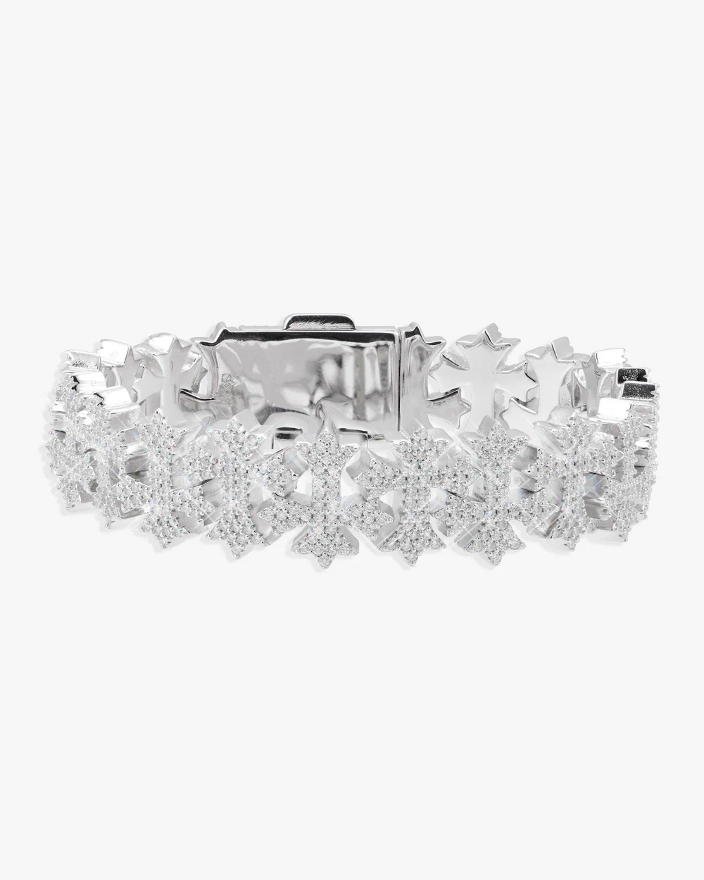 Moissanite Cross Link Bracelet