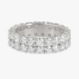 2-Row Moissanite Band Ring
