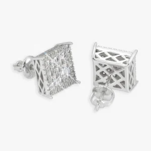 Moissanite Square Earrings