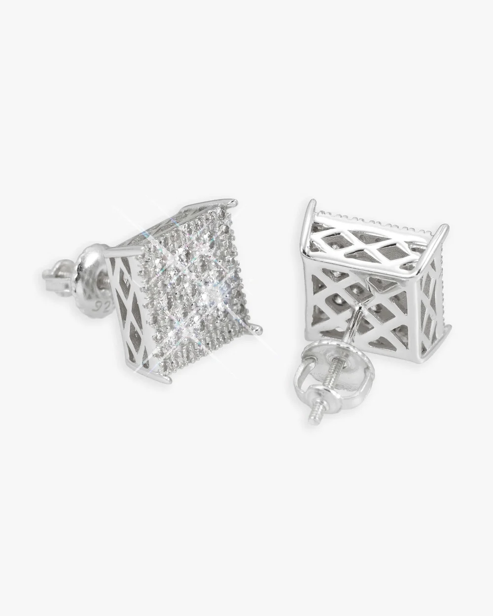 Moissanite Square Earrings
