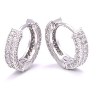 Side Halo Moissanite Earrings