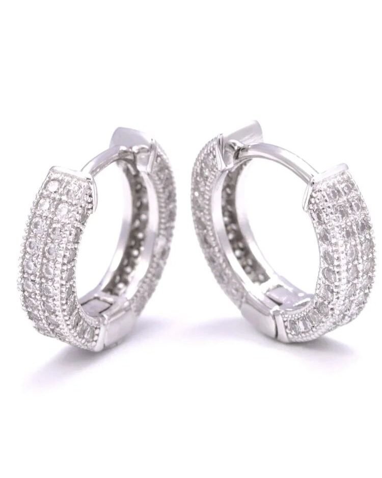 Side Halo Moissanite Earrings
