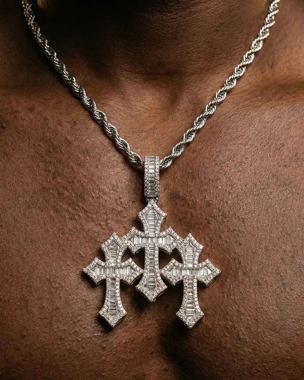 Out VVS Triple Cross Pendant - Image 2