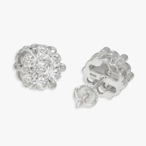 Diamond Flower Cluster Stud