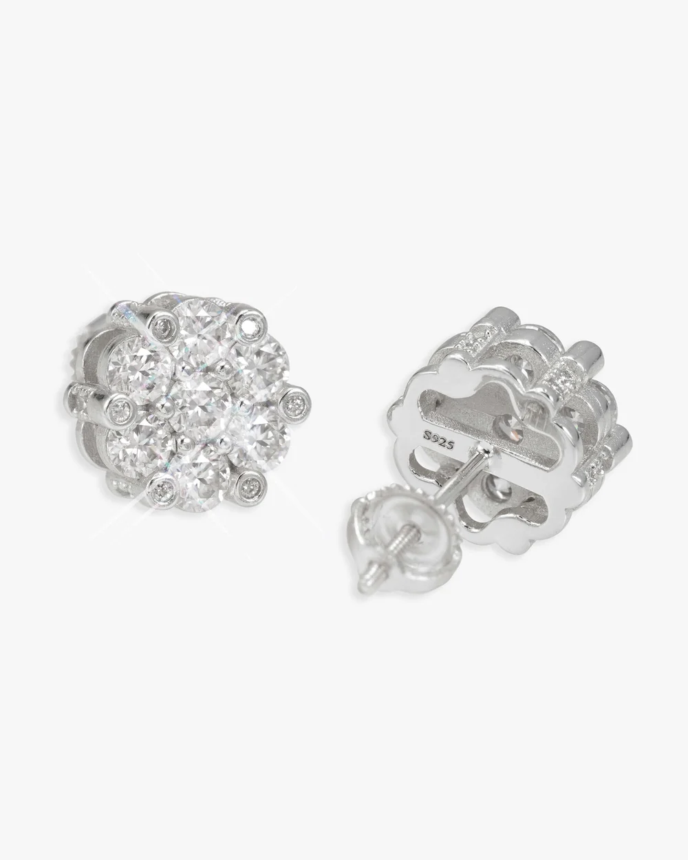 Diamond Flower Cluster Stud