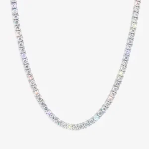 Silver Moissanite Tennis Chain