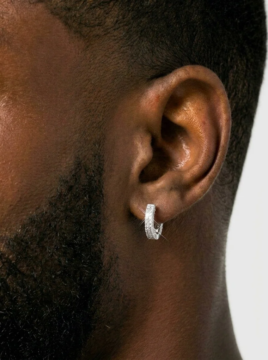 Side Halo Moissanite Earrings
