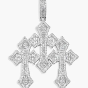 Out VVS Triple Cross Pendant