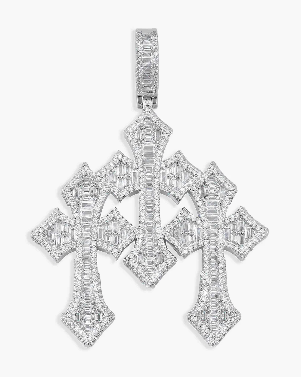 Out VVS Triple Cross Pendant