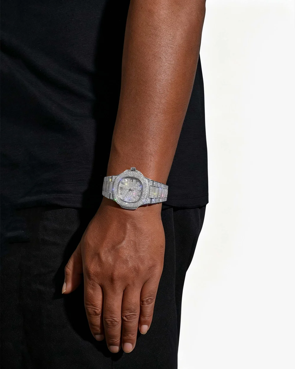 Circle Face Moissanite Watch - Image 2