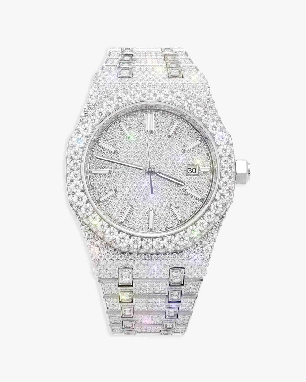 Bust Down Moissanite Watch