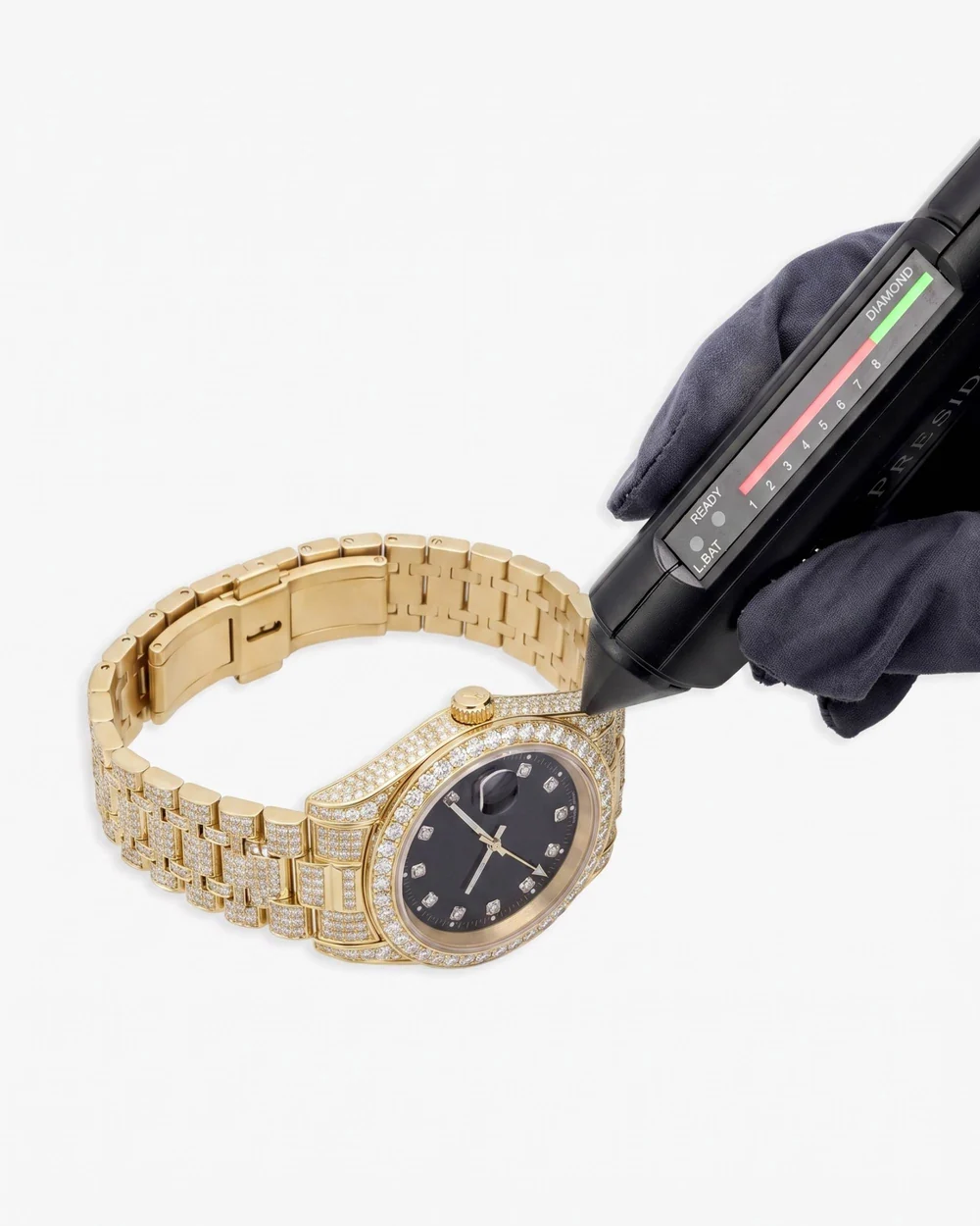 Moissanite Presidential Watch | Black Face | 41MM - Image 5