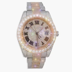 Moissanite Presidential Watch | 41MM | Roman Numeral Dial