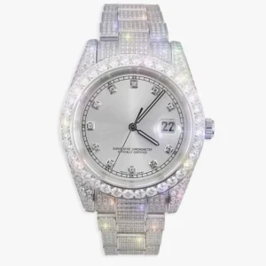 Moissanite Presidential Watch | White Face | 41MM