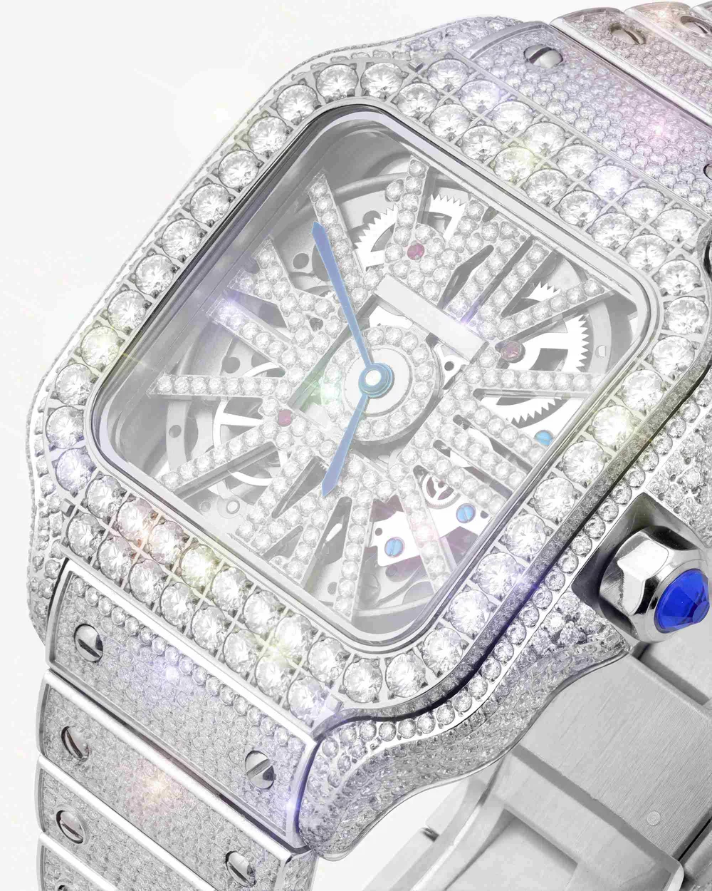 Moissanite Skeleton Watch | 42MM - Image 3