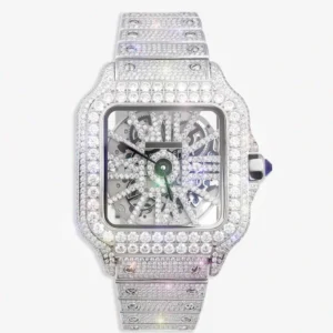 Moissanite Skeleton Watch | 42MM