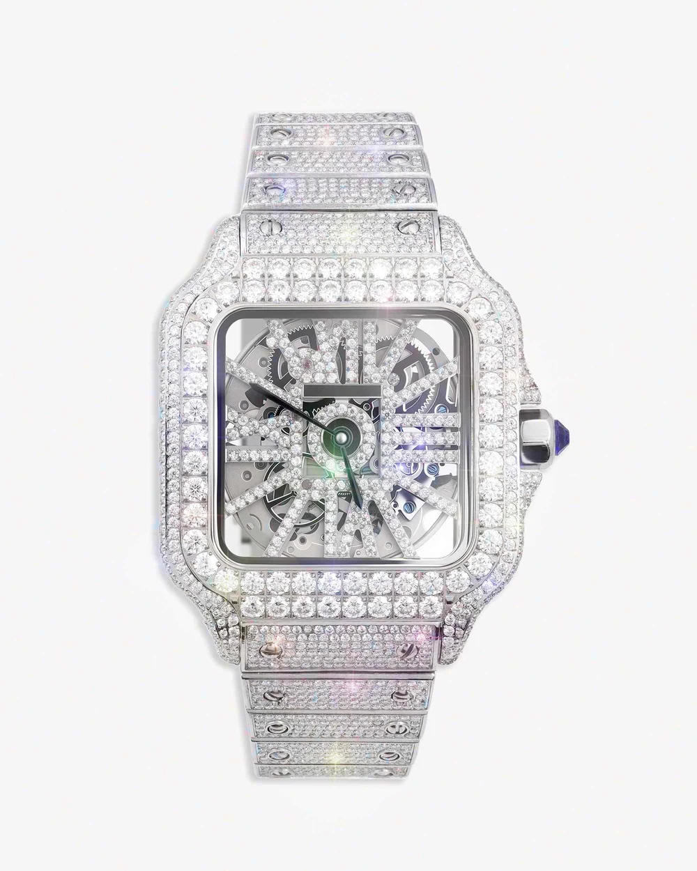 Moissanite Skeleton Watch | 42MM