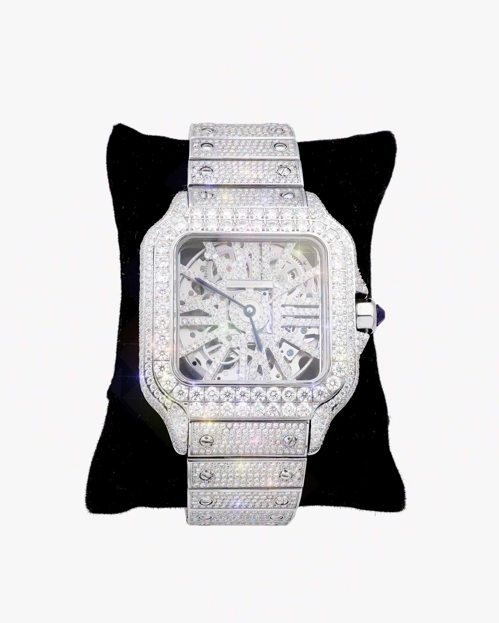 Moissanite Skeleton Watch | 42MM - Image 4