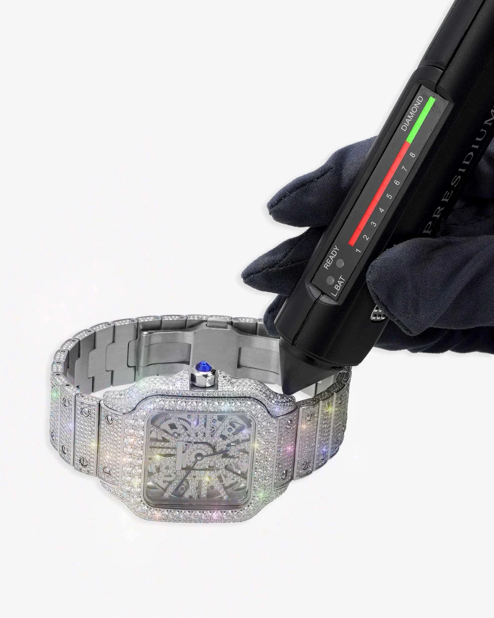 Moissanite Skeleton Watch | 42MM - Image 2