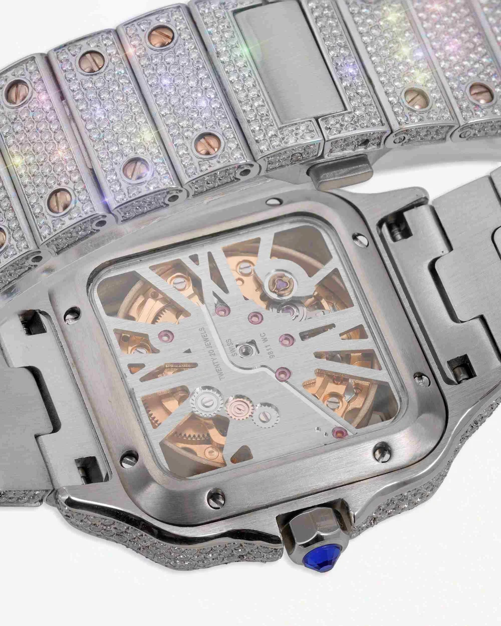 Moissanite Skeleton Watch | 42MM - Image 5