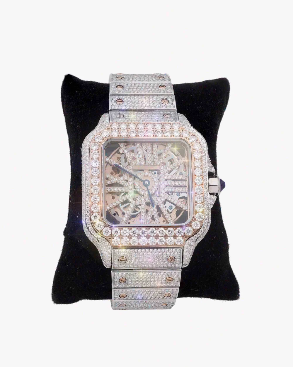Moissanite Skeleton Watch | 42MM - Image 4