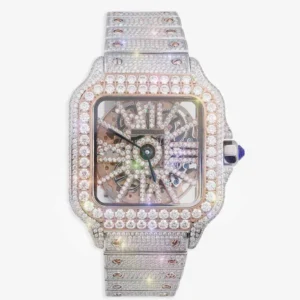 Moissanite Skeleton Watch | 42MM