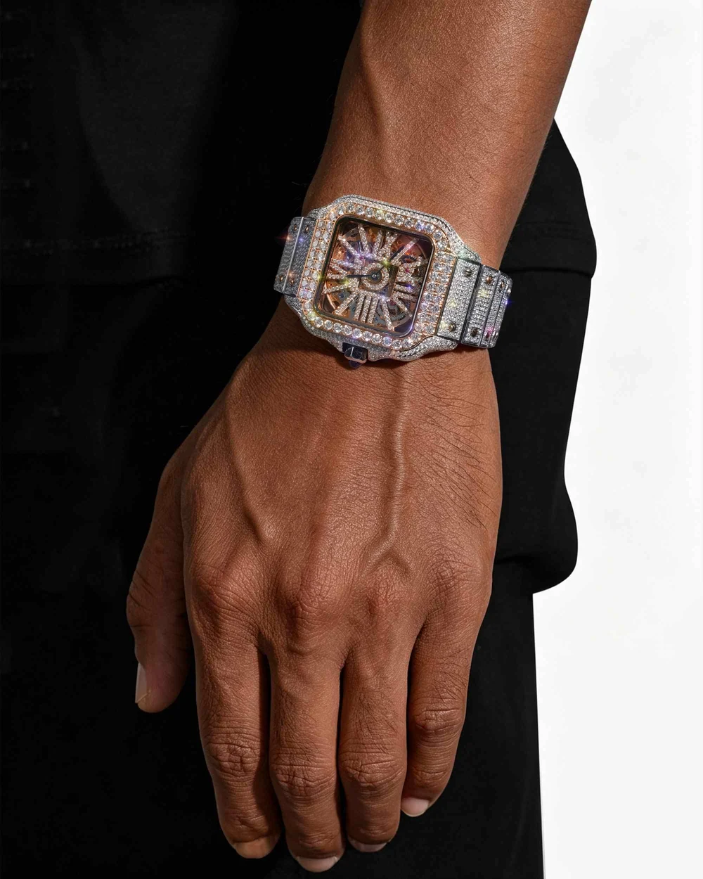 Moissanite Skeleton Watch | 42MM - Image 2