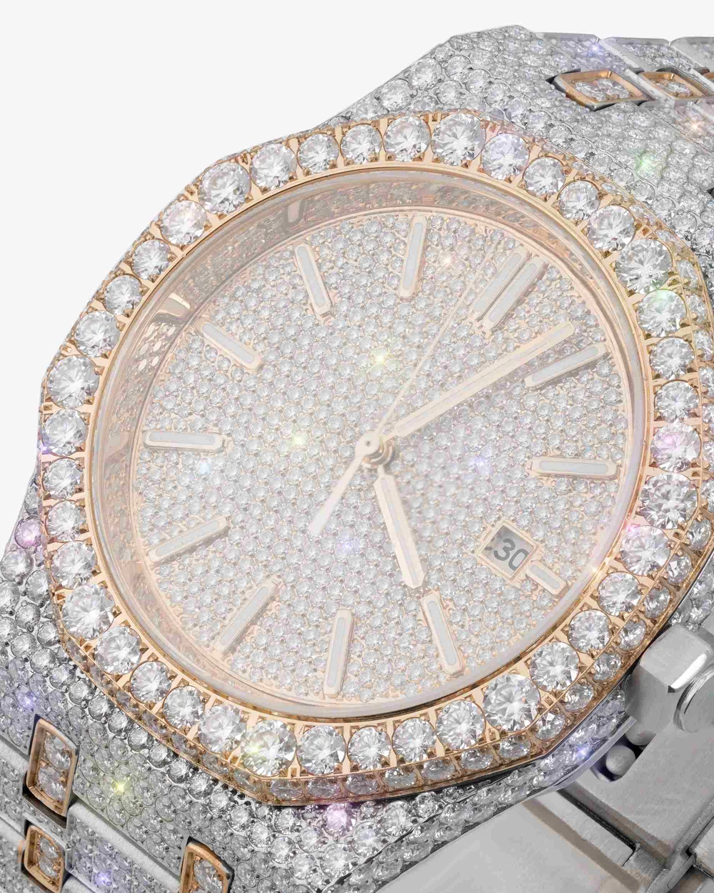 44MM Bust Down Moissanite Watch - Image 4