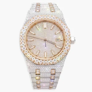 44MM Bust Down Moissanite Watch